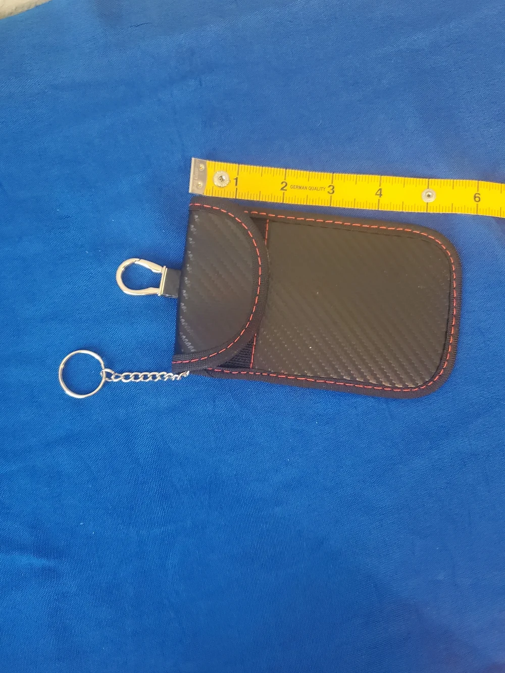 Carbon Fiber Faraday Pouch for Car Keys - RFID Signal Blocking Key Fob Protector